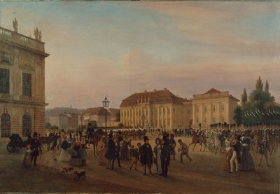 Parade vor dem Königspalast, 1839 von Wilhelm Bruecke